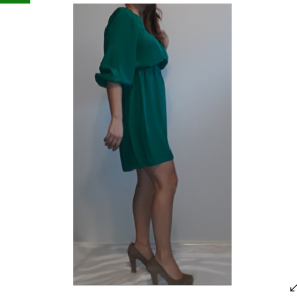 Alice and Trixie silk emerald green dress - Picture 3 of 8